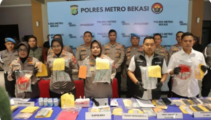 Polres Metro Bekasi Amankan 21 Tersangka Pengedar Obat Terlarang