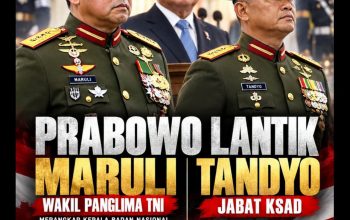 PRABOWO LANTIK MARULI JADI WAKIL PANGlIMA TNI, TANDYO BUDI REVITA JABAT KSAD